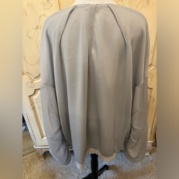 Light grey Alo taffeta bomber. - Picture 7 of 8